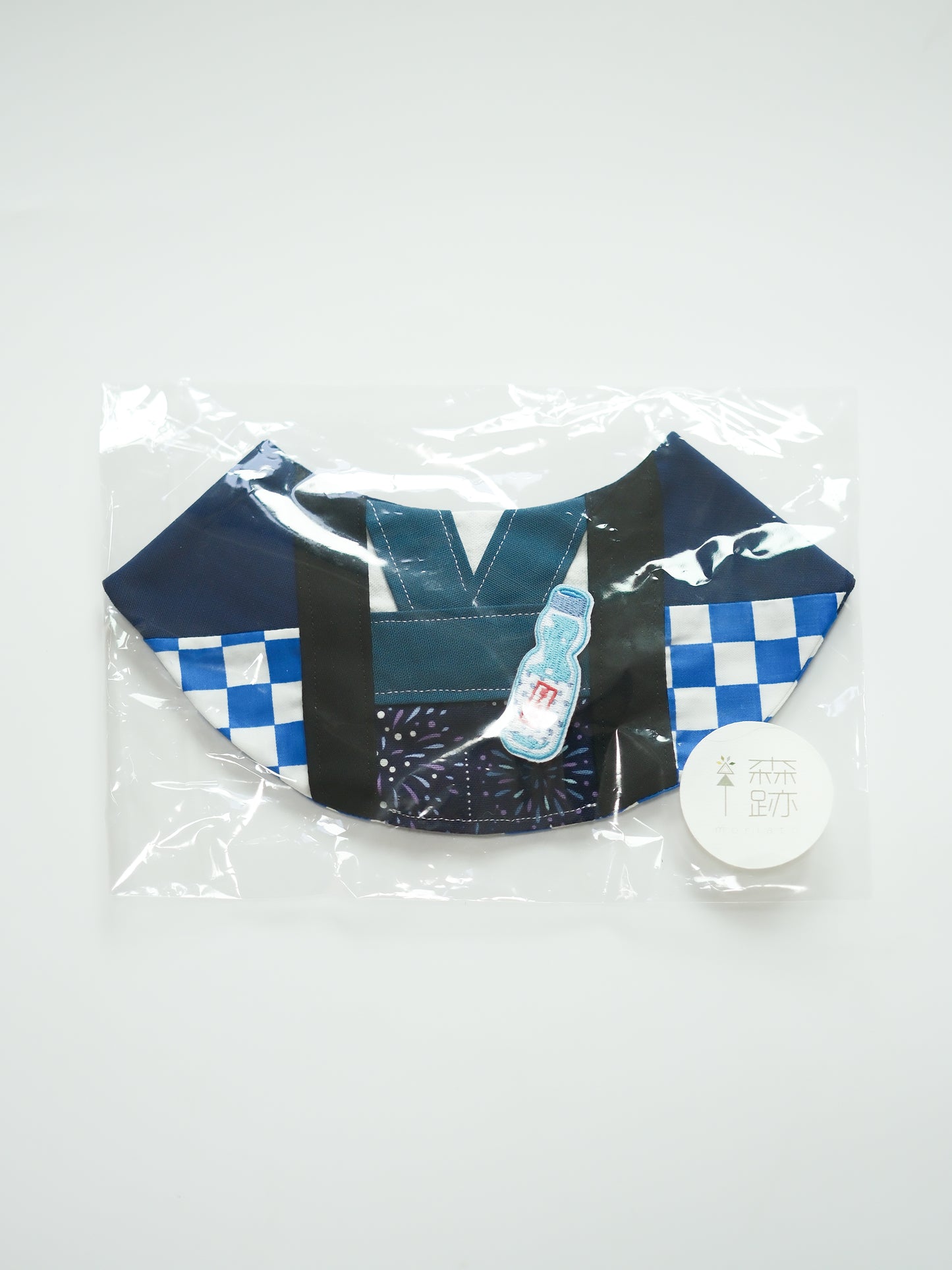 現貨區:清涼夏祭り花紺青色法被雙面圍兜 (L) In Stock Items: Natsumatsuri Blue Double-sided Happi Coat Bib (L)