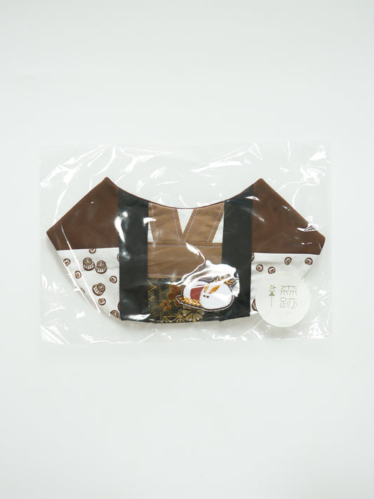 現貨區：秋祭り百塩茶色法被雙面圍兜 (L) In Stock Items: Akimatsuri Brown Double-sided Happi Coat Bib (L)