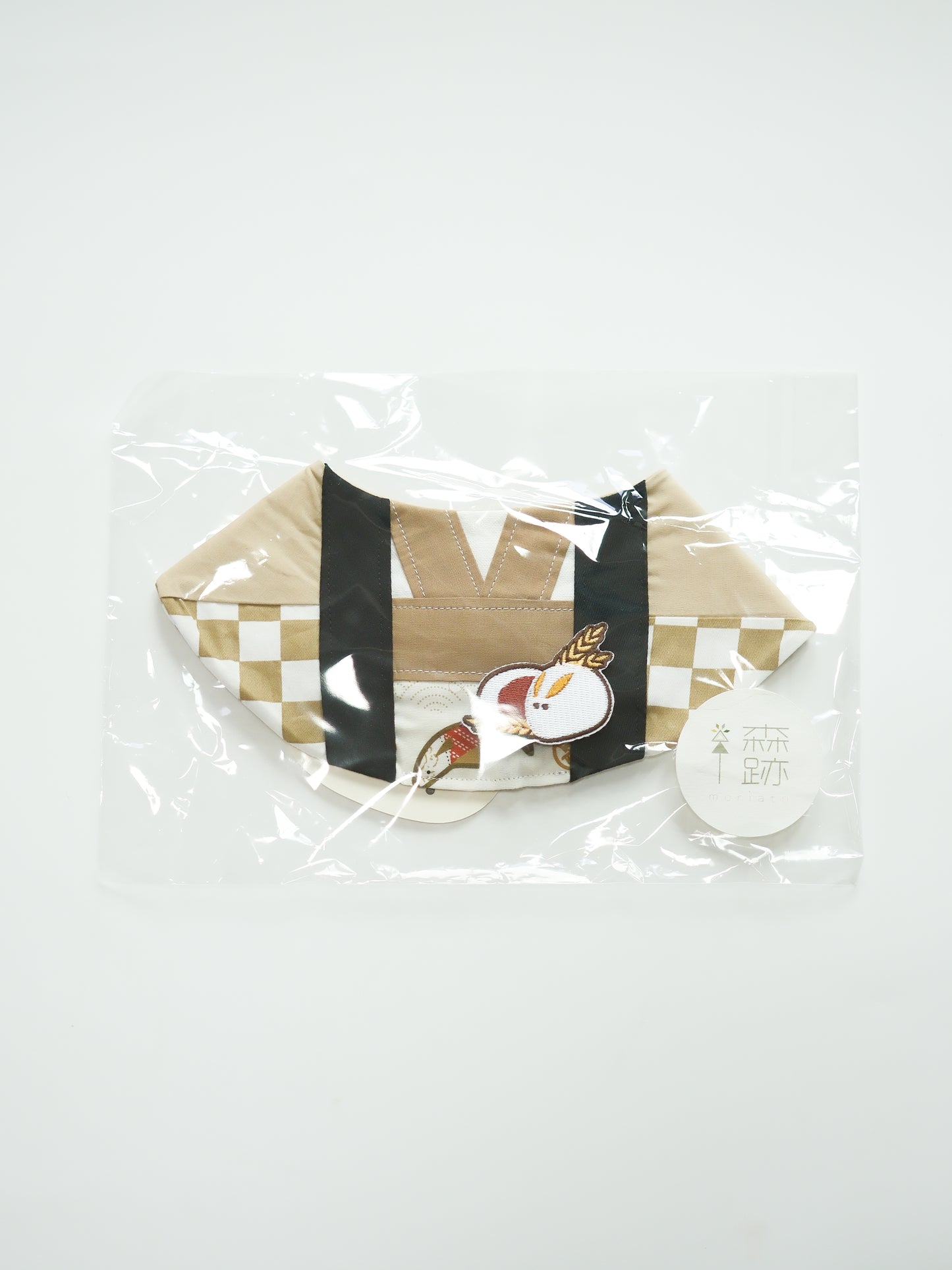現貨區：秋祭り砥粉色法被雙面圍兜 (M) In Stock Items: Akimatsuri Milk Tea Double-sided Happi Coat Bib (M)
