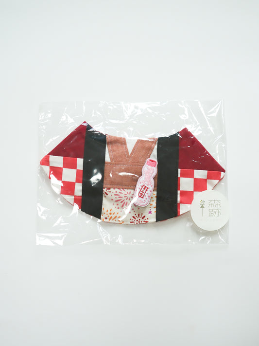 現貨區：清涼夏祭り茜色法被雙面圍兜 (M) In Stock Items: Natsumatsuri Red Double-sided Happi Coat Bib (M)