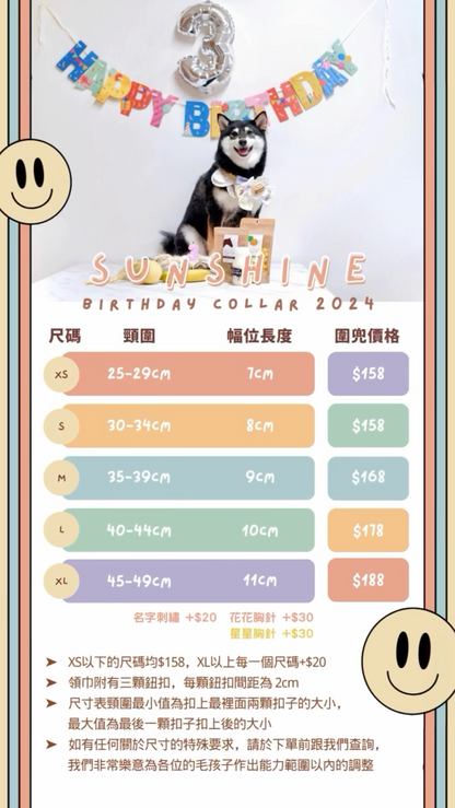 2024生日花花項圈 2024 Sunshine Birthday Collar