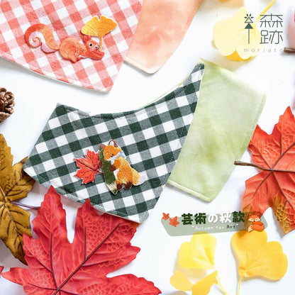 雙面雙峰三角巾系列 ’24 ：一葉の秋 DOUBLE-SIDED LAYERED BANDANA COLLECTION ‘24：THE ’AUTUMN OF‘ SERIES